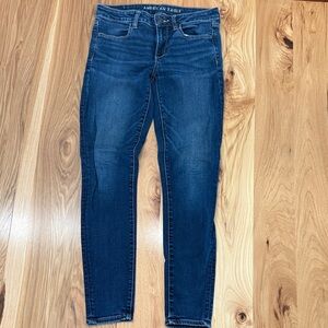 American Eagle Outfitters Women's Dark Blue Skinny Jeans